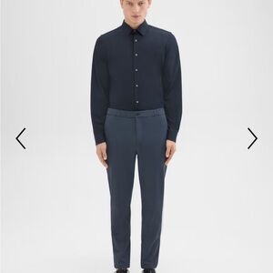 Theory Curtis Drawstring Pant in Precision Ponte. Baltic color